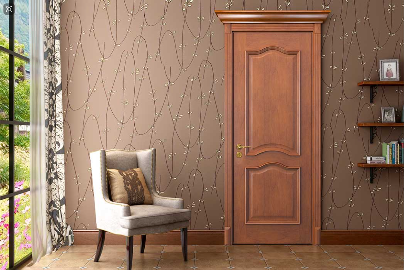 Luxury Traditional Solid Wood Interior Door- YDX004D